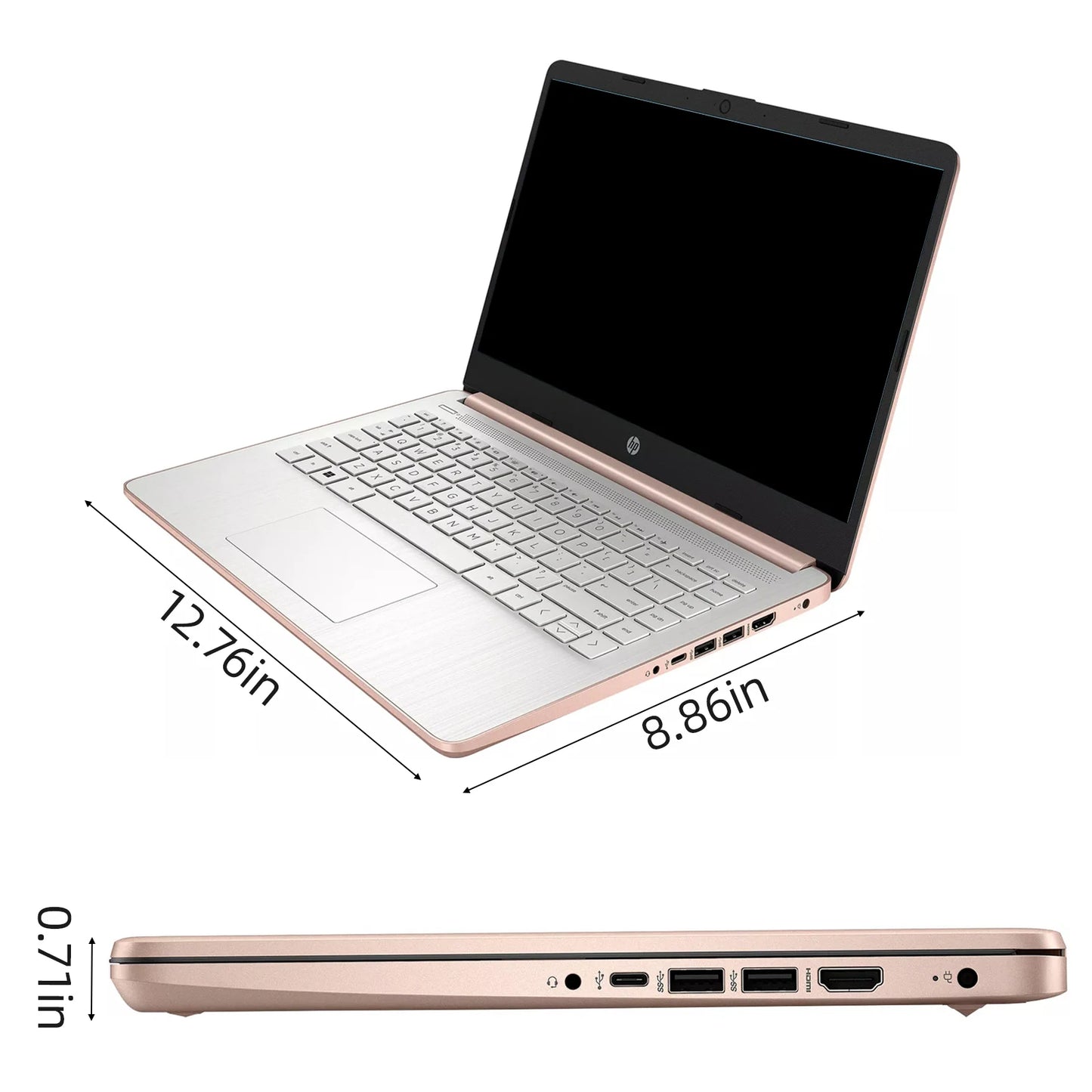 HP 14 Inch Business Laptop Intel Celeron N4120 16GB RAM 384GB Storage 1 Year Office 365 Windows 11 Pro
