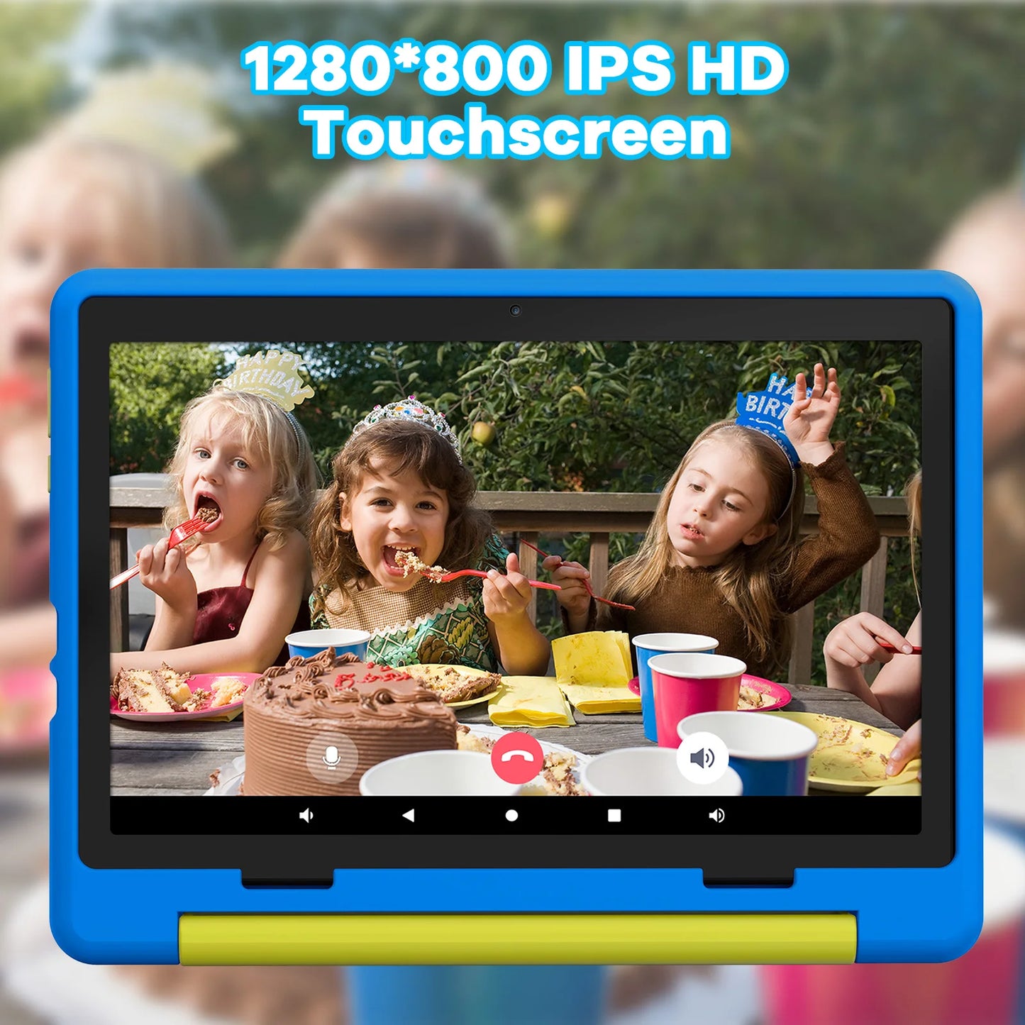 KT1016 Kid Tablet 10.1 Inch Android 14 Quad Core 8GB RAM 64GB ROM 1TB Expandable WiFi Bluetooth Children's Gift Kids Software PC Pad