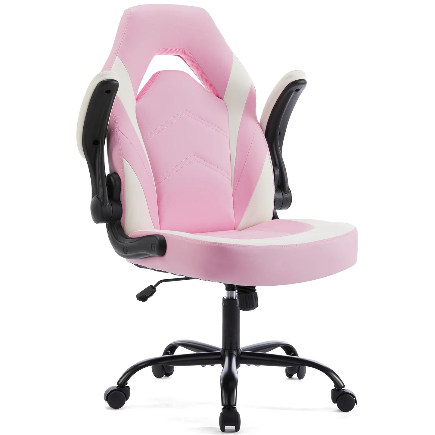 JHK Ergonomic Office Computer Gaming Desk Chair Adjustable PU Leather Racing Chair with Flip-Up Armrest