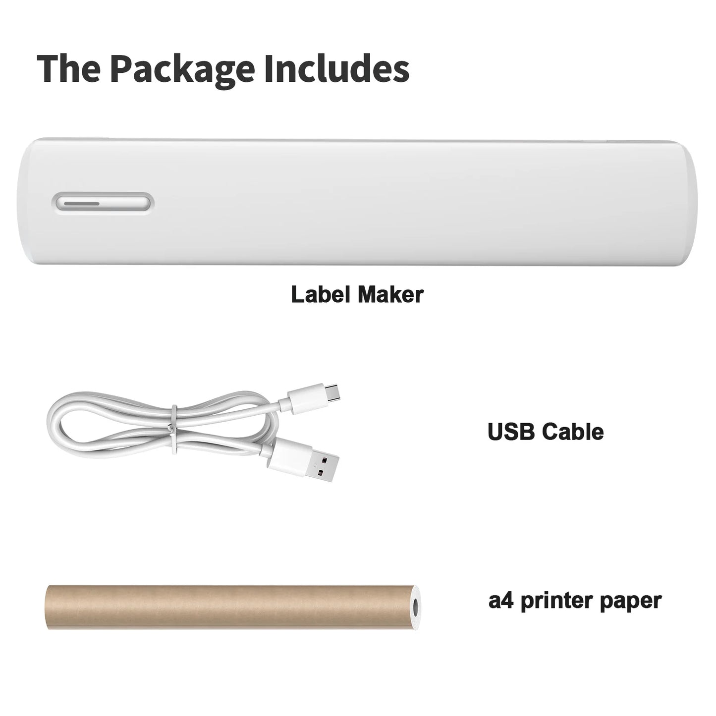 Portable Wireless Inkless Thermal Printer A4 C80 300DPI Mobile Printer for Android iOS Travel Work Home
