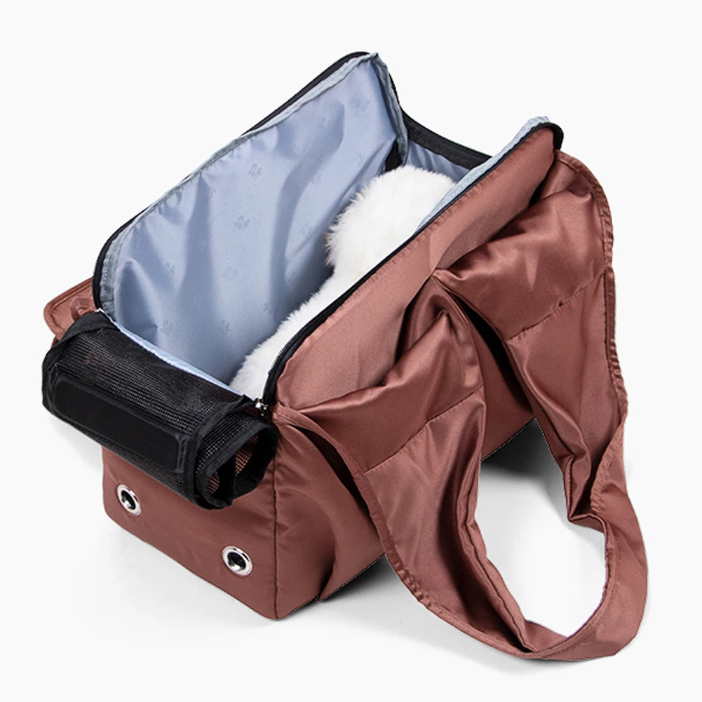 Breathable Cat Carrier Bag Portable Puppy Shoulder Bag Travel Pet Carrier for Cats and Dogs Large Breeds