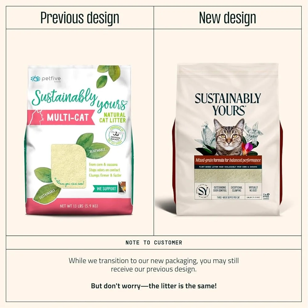 Cat Litter Unscented Natural Clumping Formula 10 Pounds Exceptional Odor Control Corn Cassava Multi Grain Clumping Pet Supplies