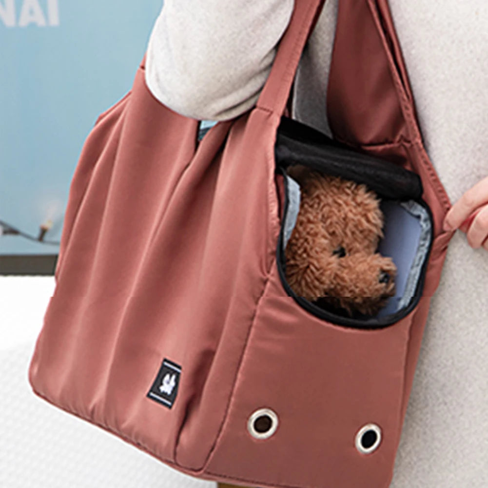 Breathable Cat Carrier Bag Portable Puppy Shoulder Bag Travel Pet Carrier for Cats and Dogs Large Breeds