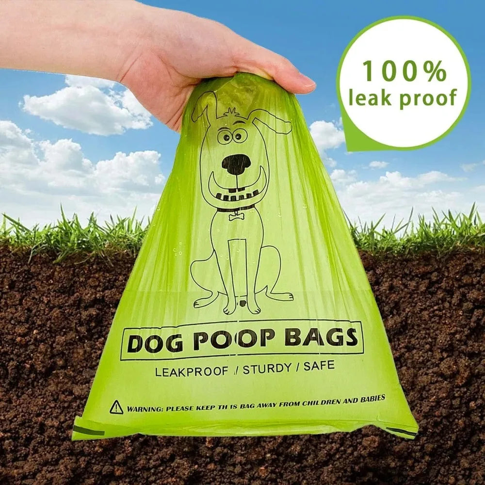 300 Count Unscented Dog Poop Bags Rolls Sturdy Leak Proof Easy to Carry Mixed PET and Polyethylene