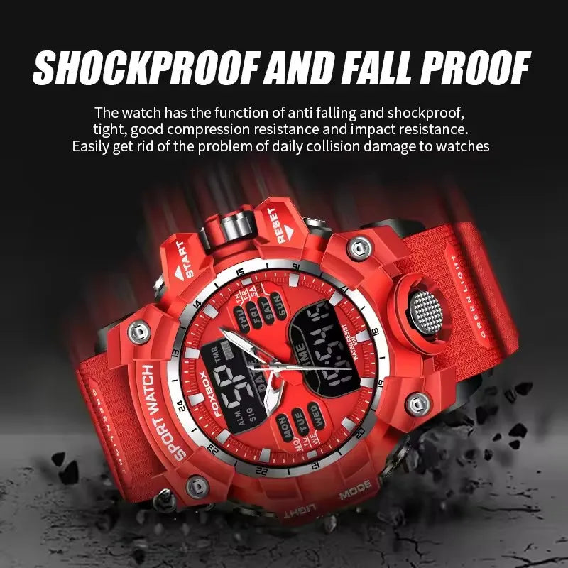 LIGE Waterproof Watches for Men Luxury Sport Chronograph Alarm Wristwatch Military Quartz Clock Digital Male Watch