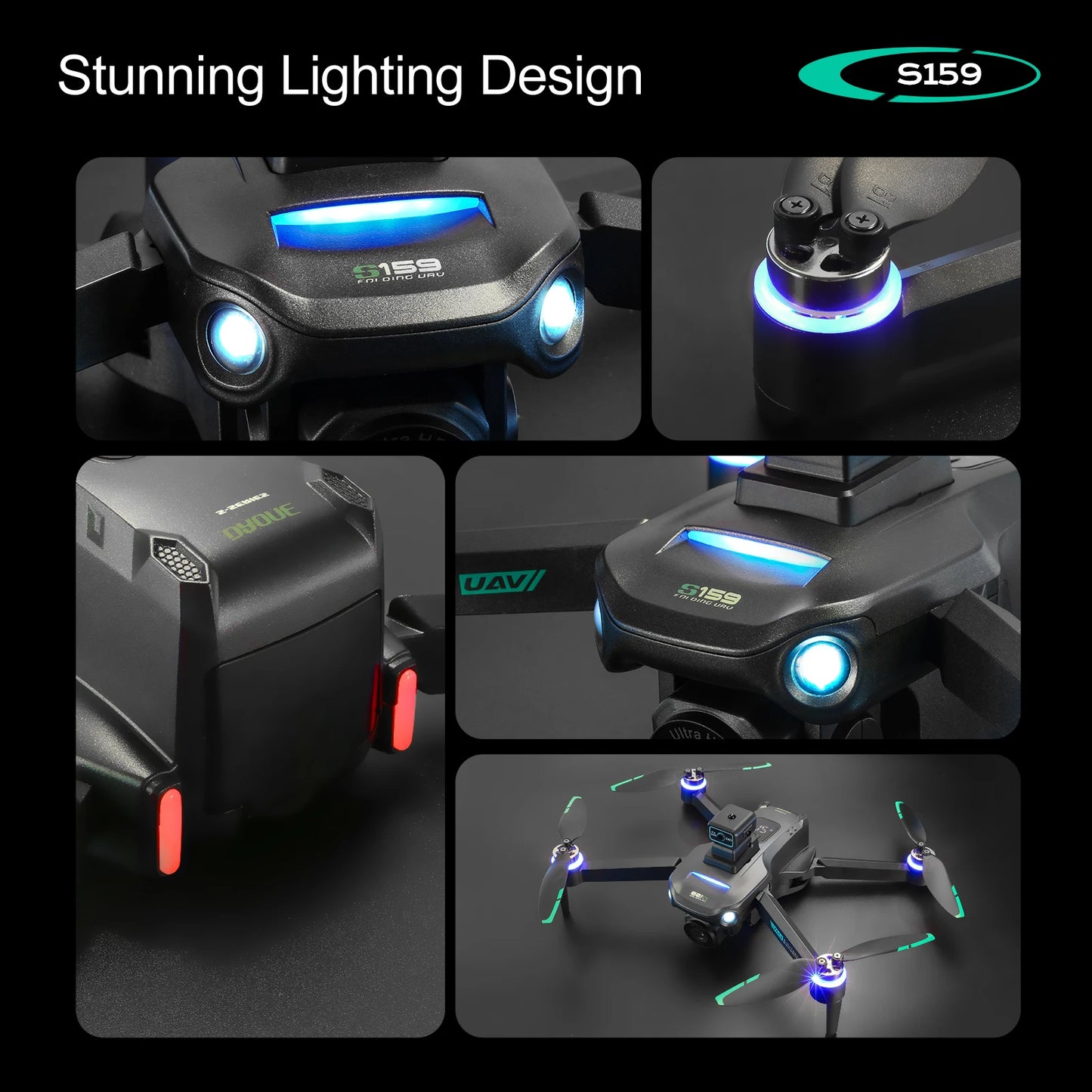 2025 Long Endurance GPS Drone with Dual Cameras and 5.9 Inch LCD Remote Controller featuring Brushless Motor and Quad Obstacle Avoidance