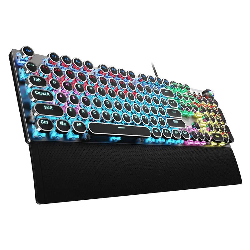 F2088 Mechanical Keyboard 104 Keys Blue Mechanical Switch RGB Backlit Ergonomic Design