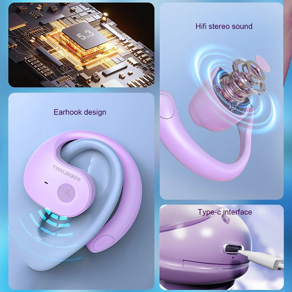 GreatWall AI Real Time Translation Wireless Bluetooth Earphones Supporting Over 100 Voice Languages Translation Headphones