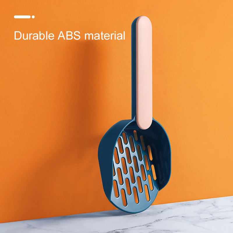 Cat Litter Scoop Plastic Cat Litter Shovel with Base Self Cleaning Cat Litter Box Tool Kitten Toilet Cleaning Supplies