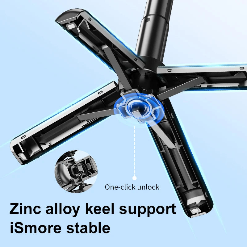 Mini Pocket Selfie Stick Tripod Stand 360 Degree Rotation Phone Holder With Detachable Bluetooth Remote