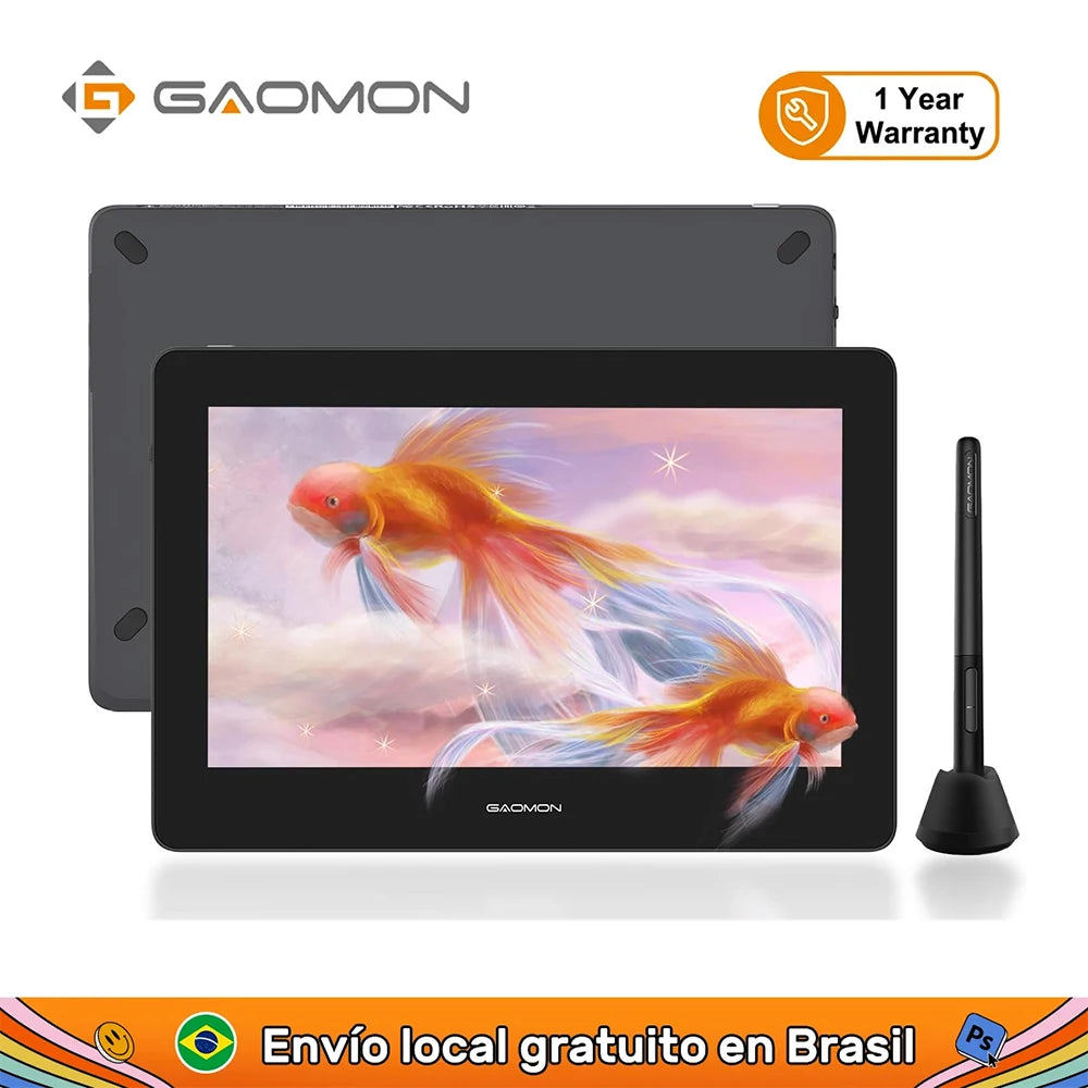 Gaomon PD1220 11.6 Inch Graphics Tablet Pen Display Full Laminated Drawing Monitor Compatible with Windows Mac Android
