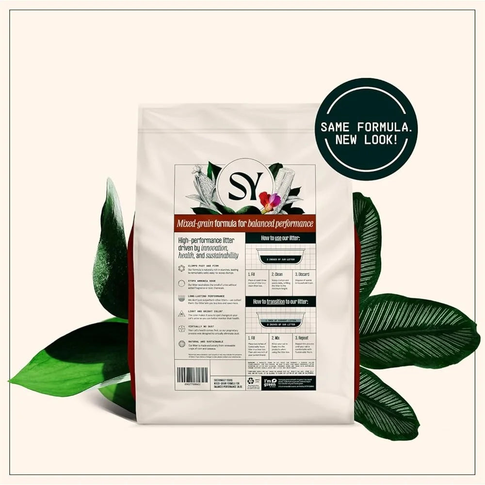 Cat Litter Unscented Natural Clumping Formula 10 Pounds Exceptional Odor Control Corn Cassava Multi Grain Clumping Pet Supplies