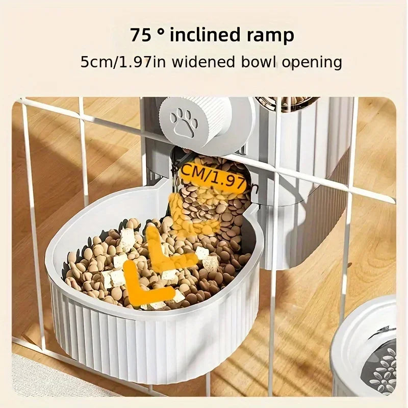 New Hanging Automatic Pet Food Feeder Water Dispenser Gravity Cat Auto Feeder Waterer Set Container Bowl for Cage Dog Feeding