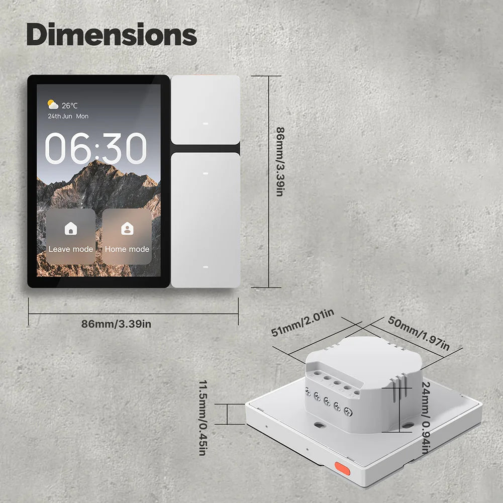 WiFi Tuya Smart Central Control 3.5 Inch Multi Functional Touch Screen Control Panel IR Remote Control
