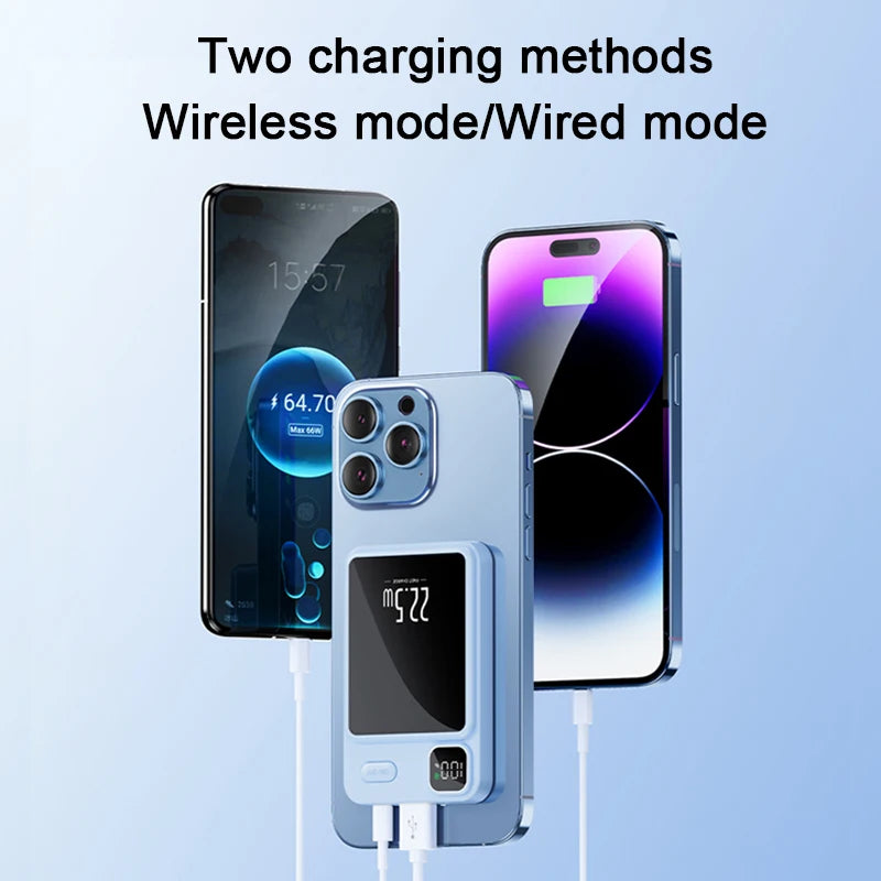 10000mAh Magnetic Wireless Power Bank 22.5W Ultra Fast Charging for iPhone 15 and Samsung