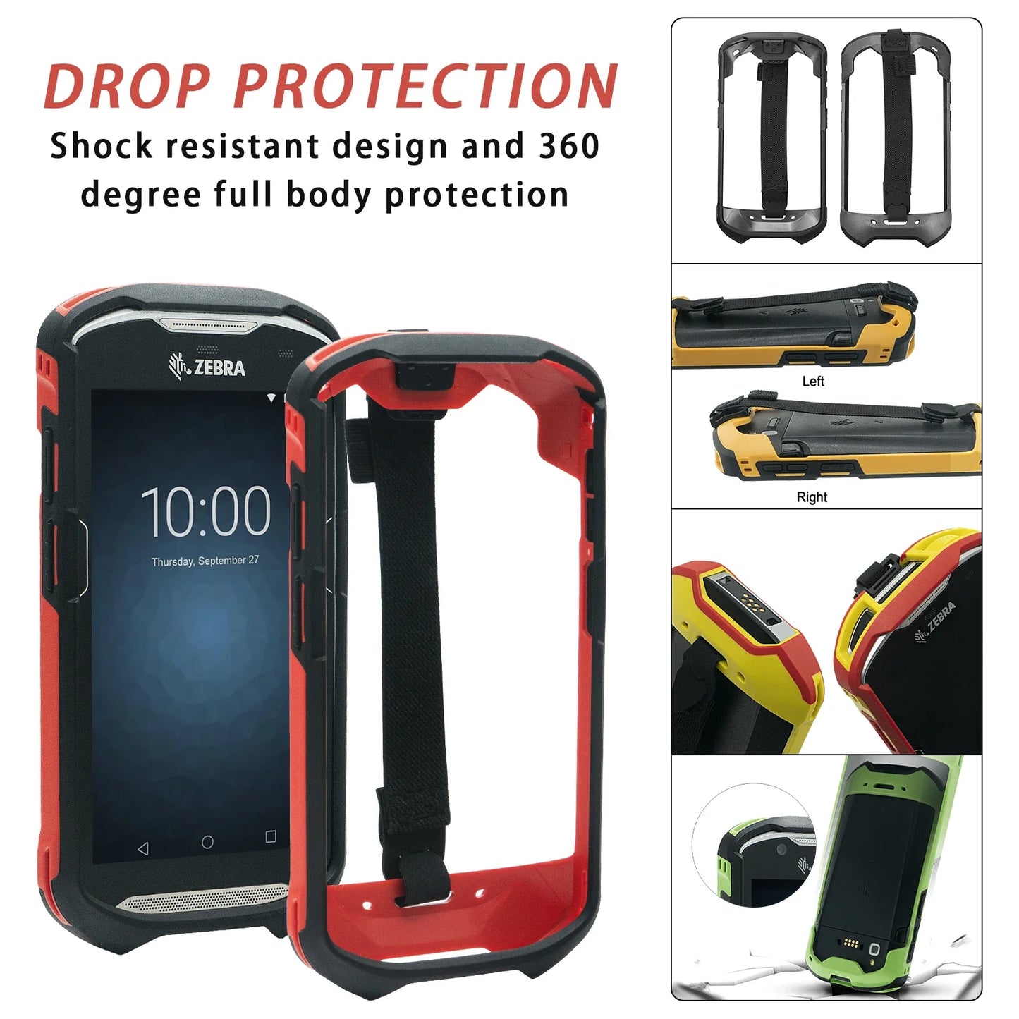 Protective Cover Case for Zebra TC51 TC510K TC56 TC52 TC57 Devices