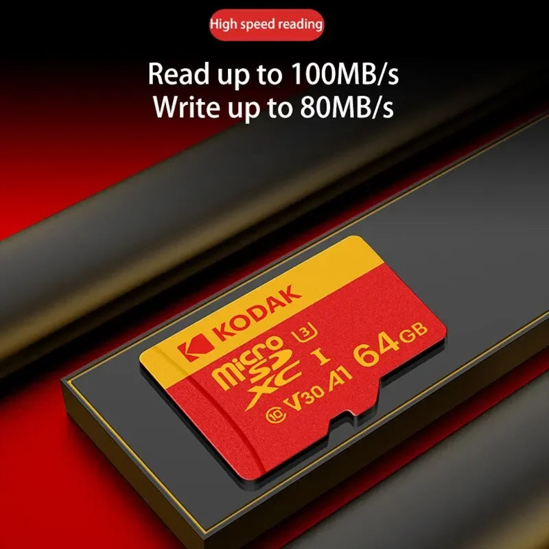 5Pcs Kodak MicroSD Card Class 10 U3 4K High Speed Flash Memory TF Cards for Phone Tablet Camera Laptop