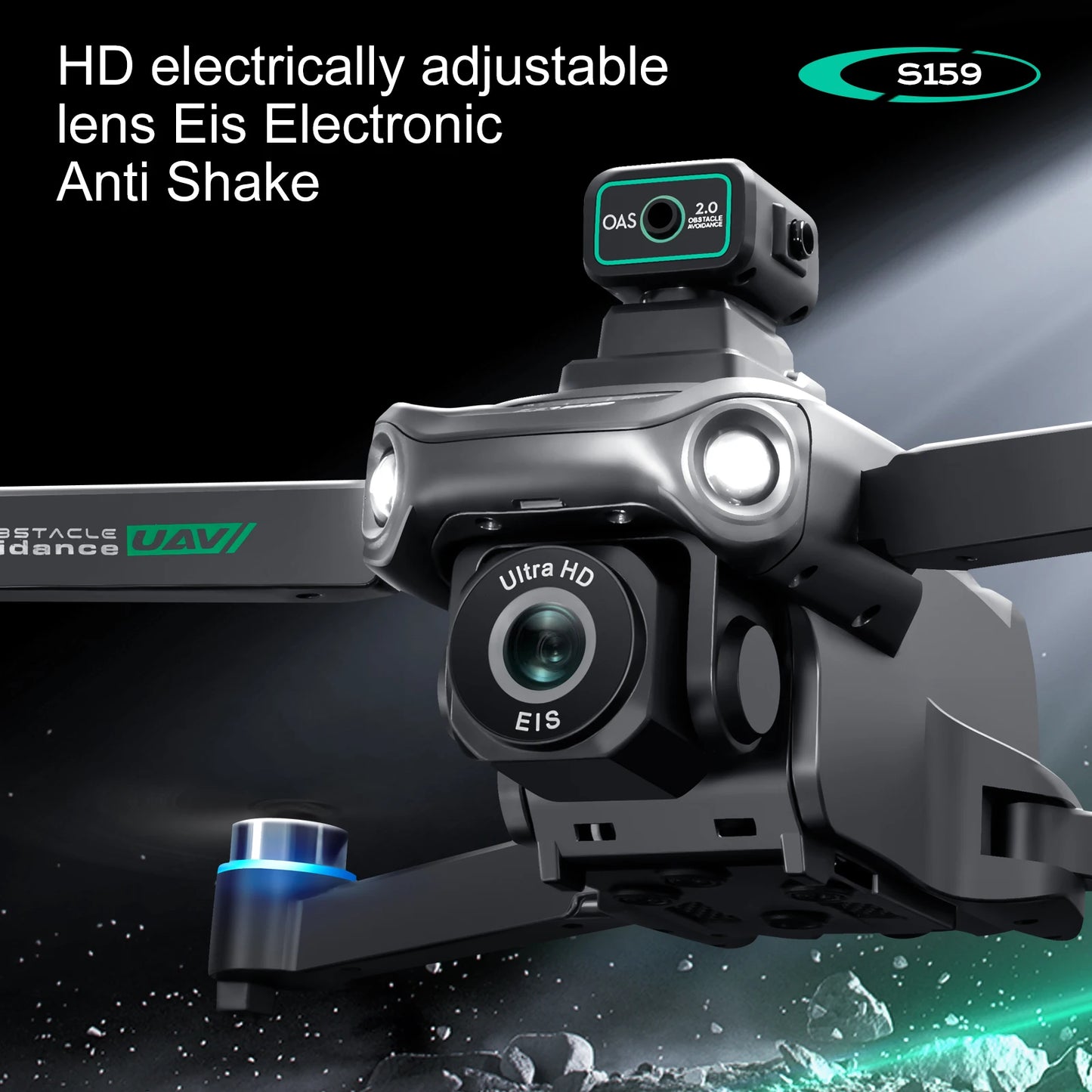 2025 Long Endurance GPS Drone with Dual Cameras and 5.9 Inch LCD Remote Controller featuring Brushless Motor and Quad Obstacle Avoidance