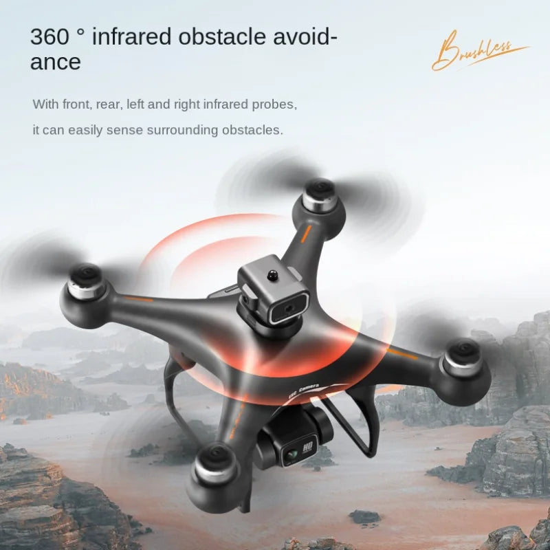 S116 Max Drone Professional with Three Batteries 8K Dual Camera Optical Flow Brushless 360 Degree Obstacle Avoidance WIFI FPV RC Drone Toys
