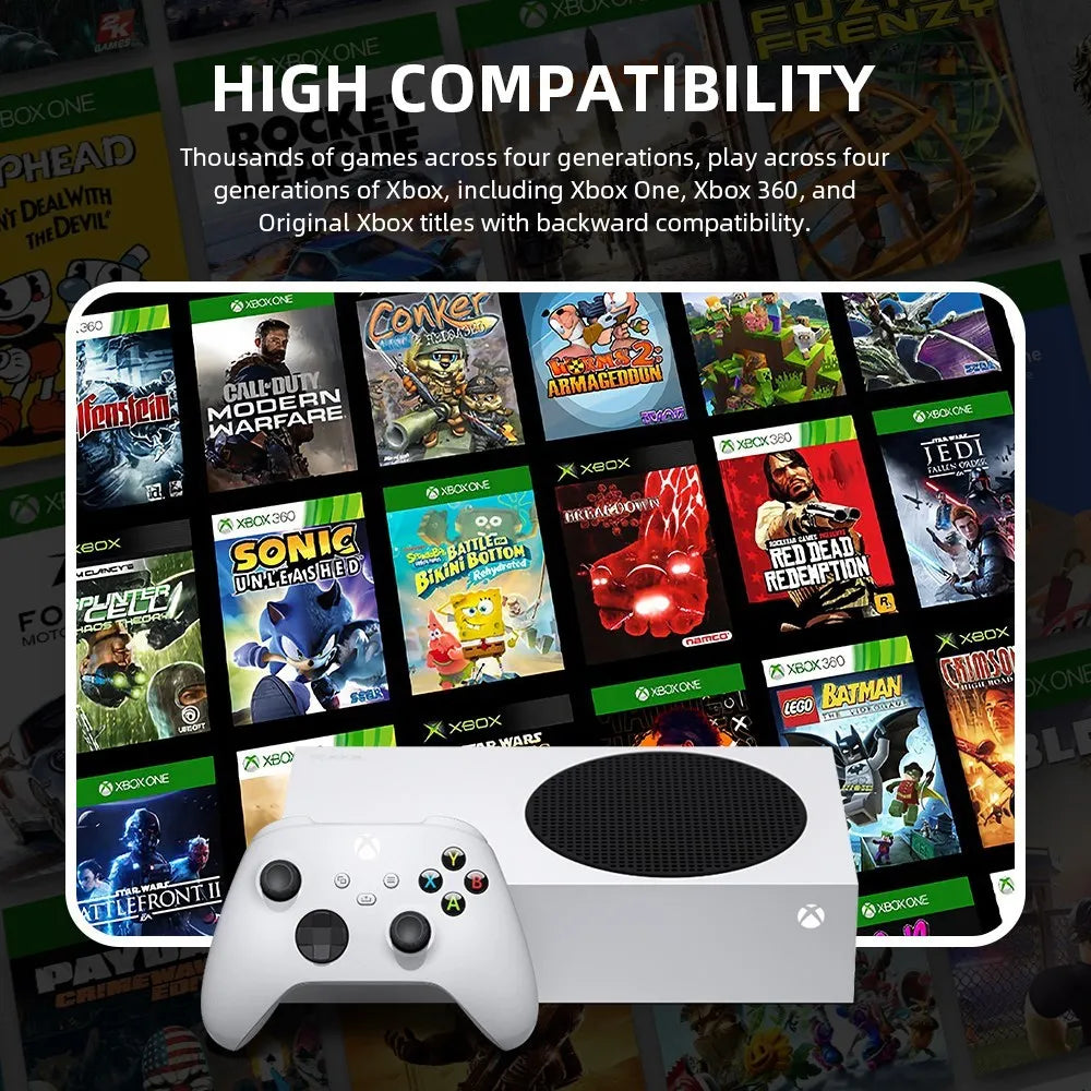 100 Percent New Original Microsoft Xbox Series S 512GB Video Game Console with Xbox Wireless Controller
