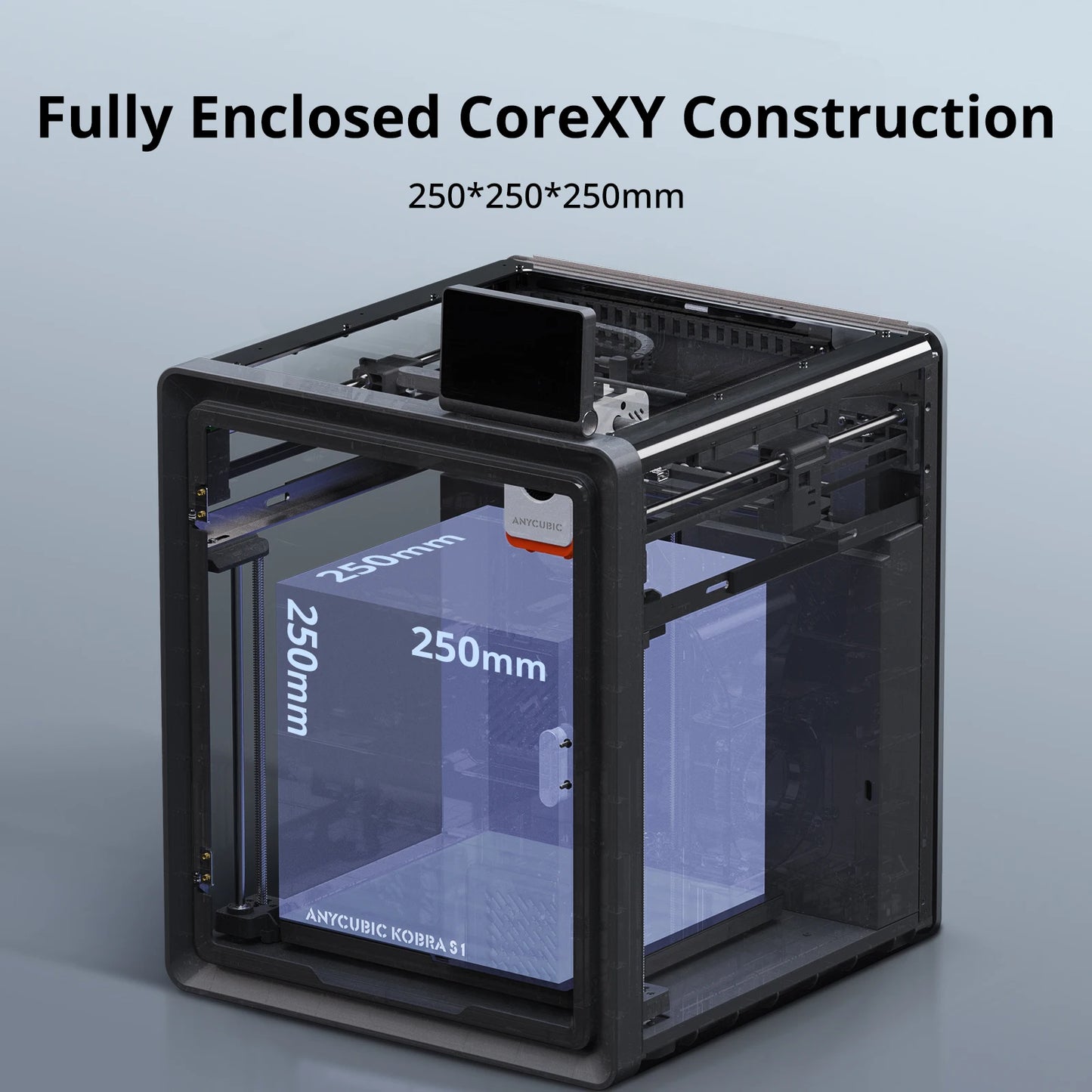 Anycubic Kobra S1 Multi Color 3D Printer Core XY Stable Structure High Precision Ultra Quiet Max Speed 600mm/s