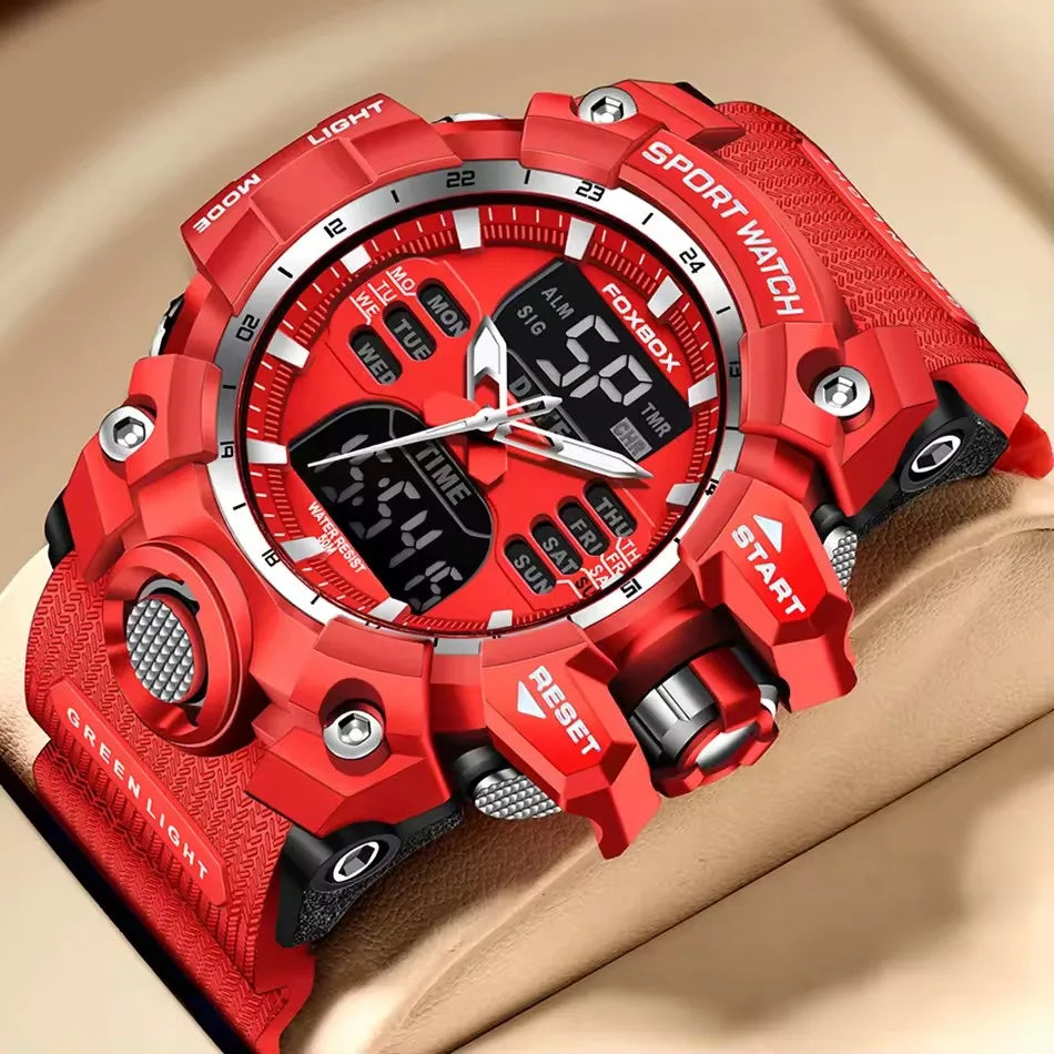 LIGE Waterproof Watches for Men Luxury Sport Chronograph Alarm Wristwatch Military Quartz Clock Digital Male Watch