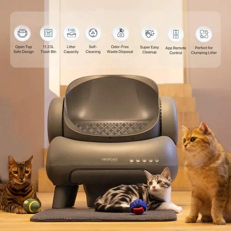 Origin M1 Large Low Noise Odor Eliminator App Controlled Intelligent Electric Self Cleaning Smart Automatic Cat Litter Box