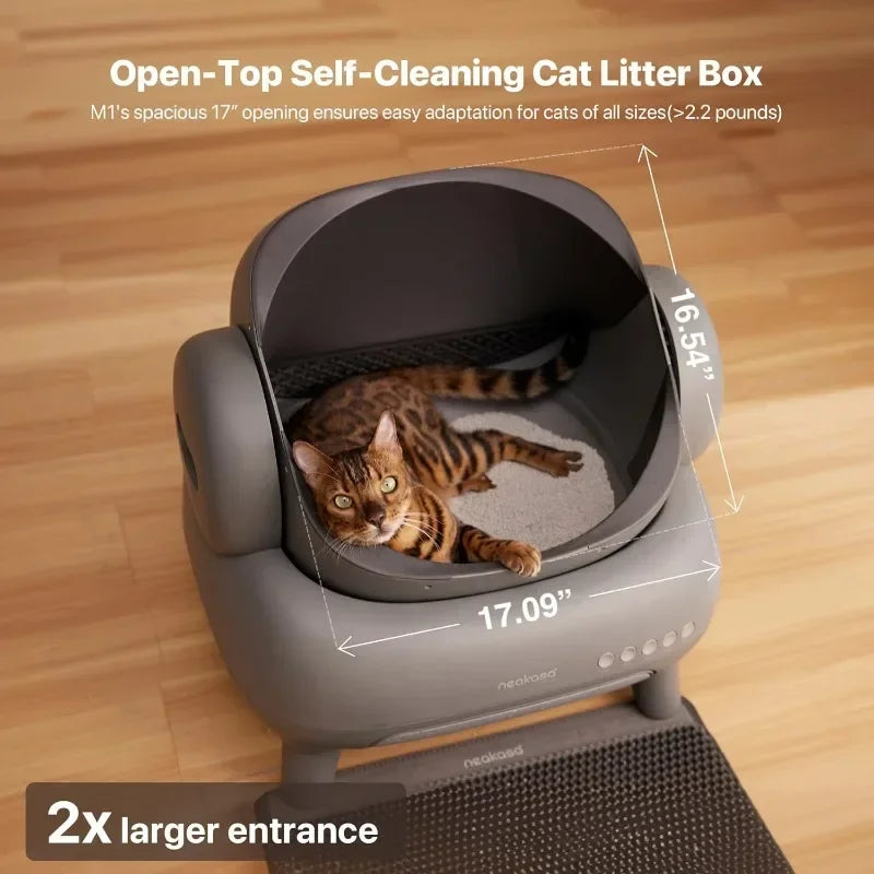 Origin M1 Large Low Noise Odor Eliminator App Controlled Intelligent Electric Self Cleaning Smart Automatic Cat Litter Box