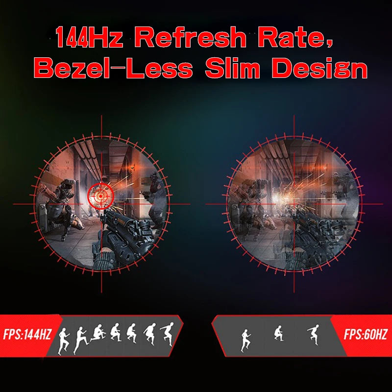 Gawfolk 34 Inch 144Hz Curved Gaming Monitor Bezel-less Slim 1500R HDR400 100 Percent sRGB Wide Color Gamut Fast VA Panel