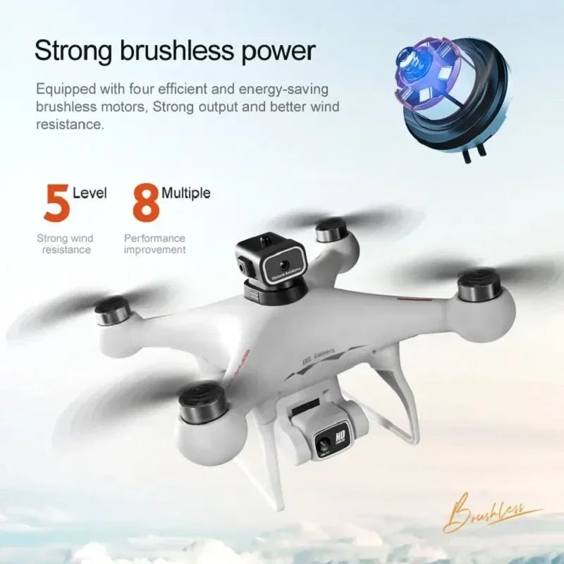 S116 Max Drone Professional with Three Batteries 8K Dual Camera Optical Flow Brushless 360 Degree Obstacle Avoidance WIFI FPV RC Drone Toys