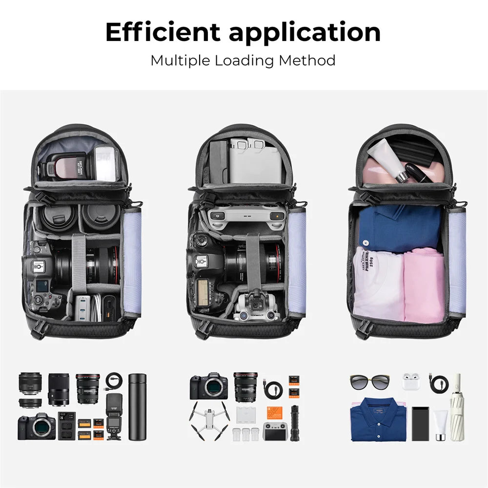 K&F Concept Waterproof Camera Crossbody Bag Shoulder Sling Bag for DSLR SLR Canon Nikon Leica