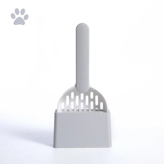 Cat Litter Scoop Plastic Cat Litter Shovel with Base Self Cleaning Cat Litter Box Tool Kitten Toilet Cleaning Supplies