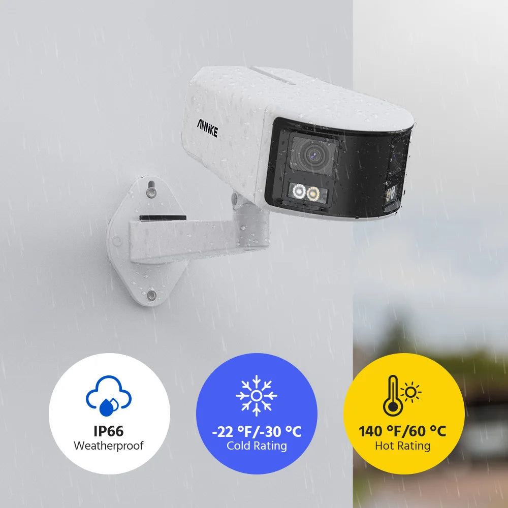 Annke Smart Home 180 Degree 8MP Duo POE Dual Lens Wide View Outdoor Video POE Camera 4K AI Human Detection 8MP Security CCTV Camera