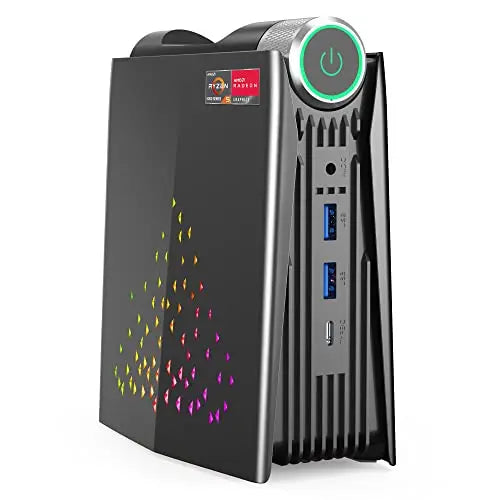 ACEMAGIC S3A Mini PC Gaming AMD Ryzen 7 5700U 16GB 32GB DDR4 512GB 1TB SSD RGB Light Control WiFi 6 BT 5.2 Gaming Computer