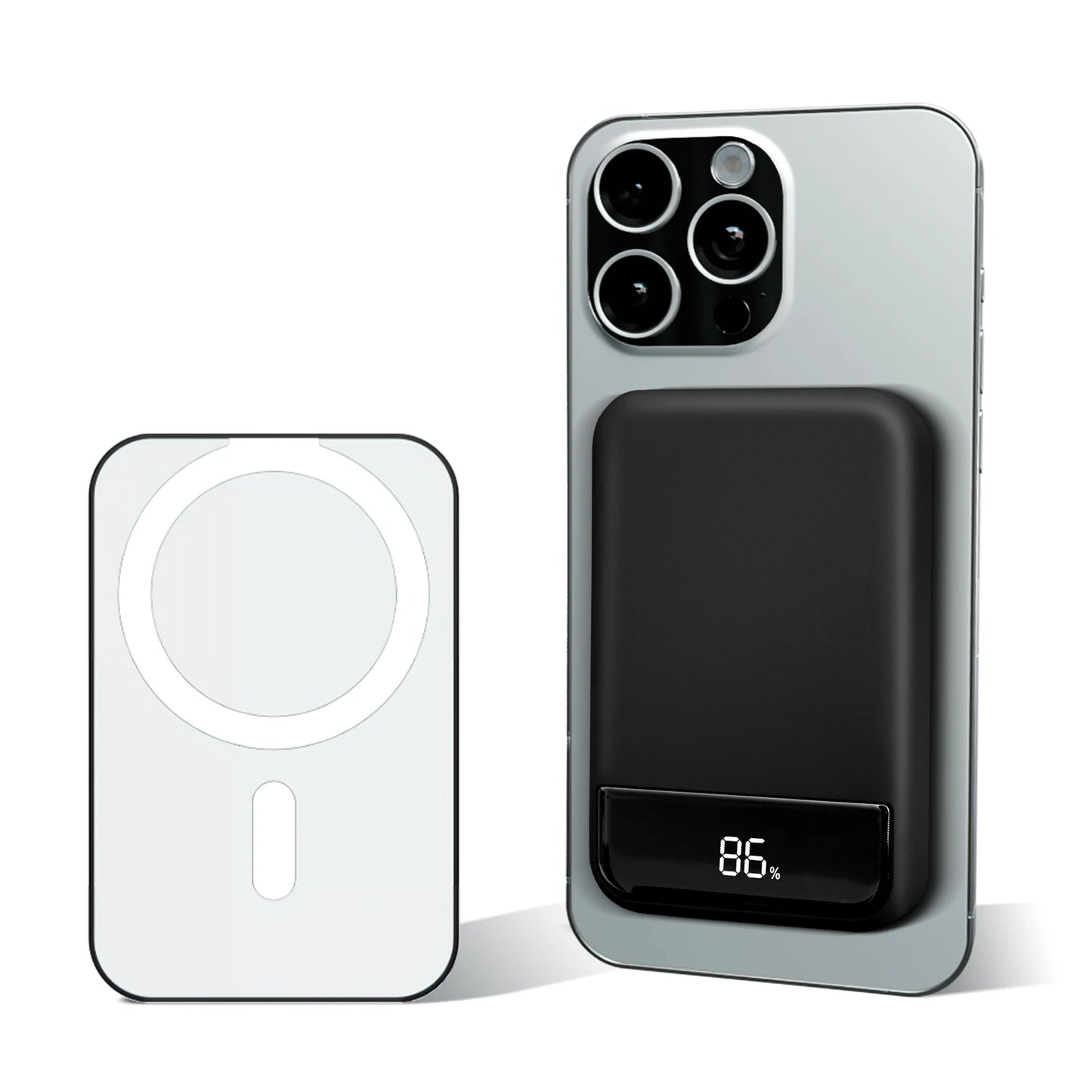 Magnetic Wireless Portable Charger Power Bank 10000mAh PD20W with Built-In LED Display for iPhone 16 15 14 13 12 Pro Mini Pro Max