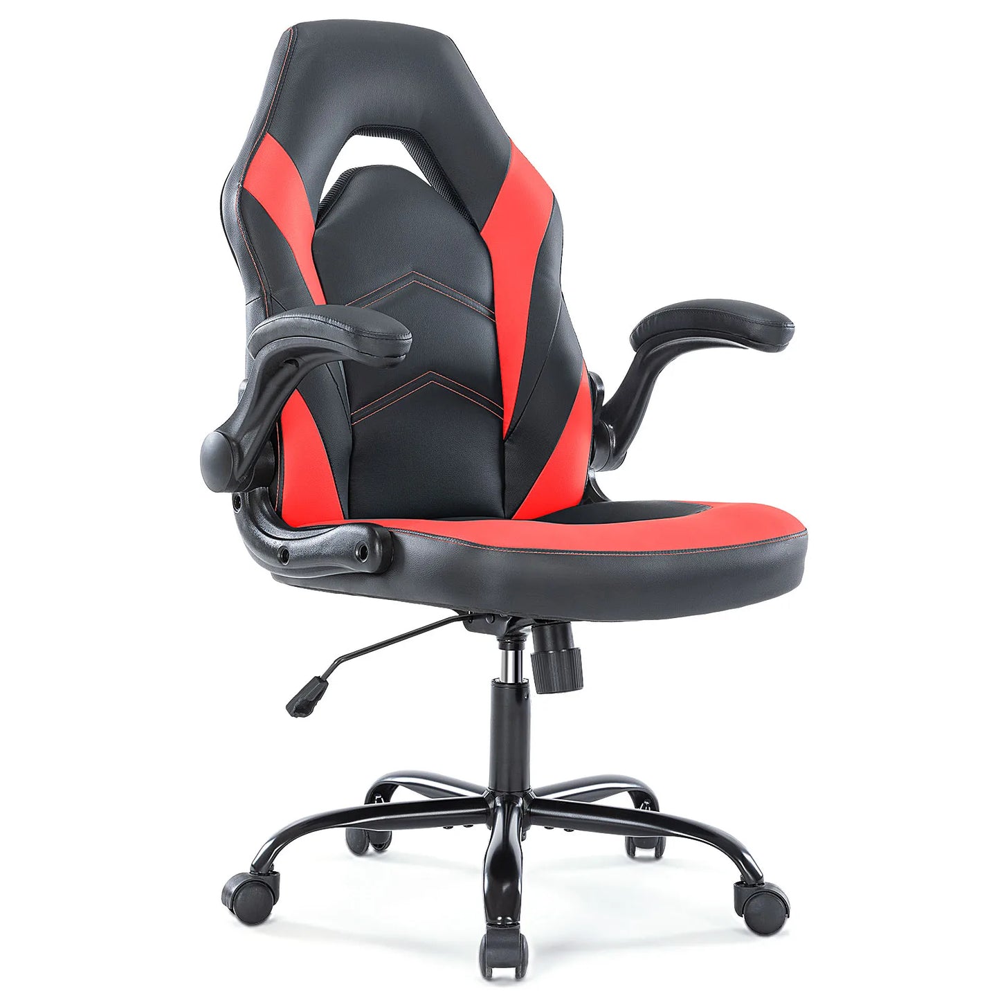 JHK Ergonomic Office Computer Gaming Desk Chair Adjustable PU Leather Racing Chair with Flip-Up Armrest