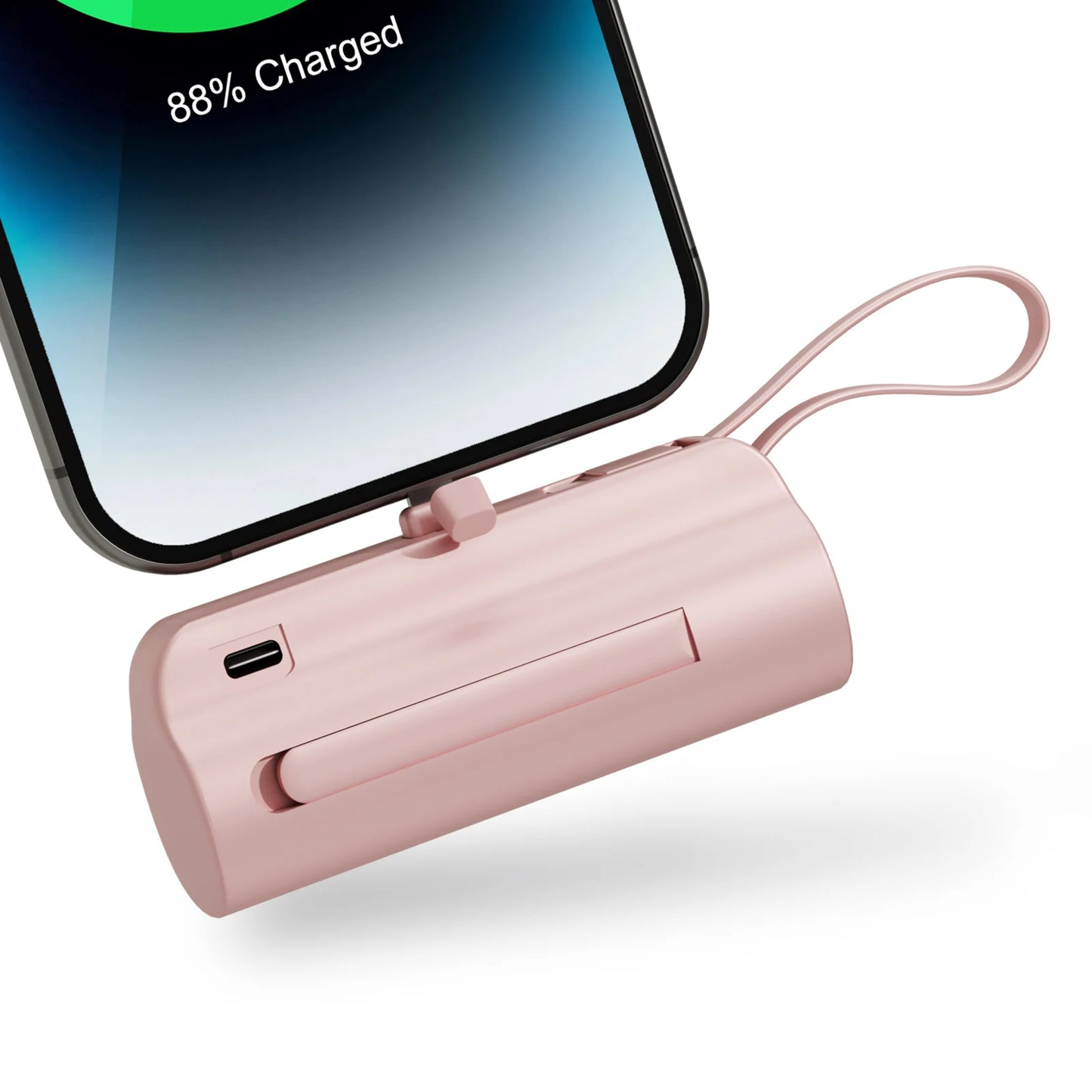 Mini Power Bank Portable 4500mAh Power Phone Charger Capsule Dual USB-C Ports for iPhone 16 15 15 Plus 15 Pro 15 Pro Max Android