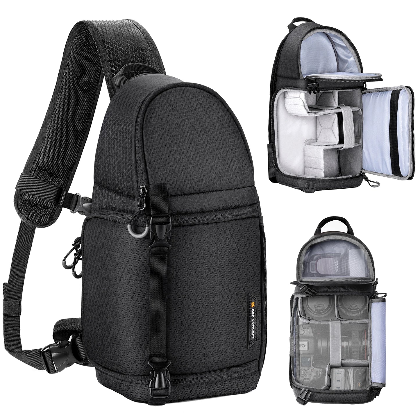 K&F Concept Waterproof Camera Crossbody Bag Shoulder Sling Bag for DSLR SLR Canon Nikon Leica