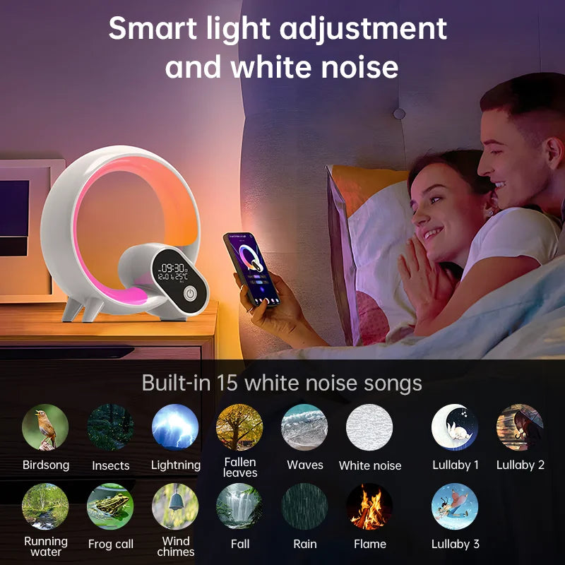 Novelty Smart Q Wake Up Light Ambient Night Light Dimmable Decorative Wake Up Light for Children Bedroom Birthday Gift