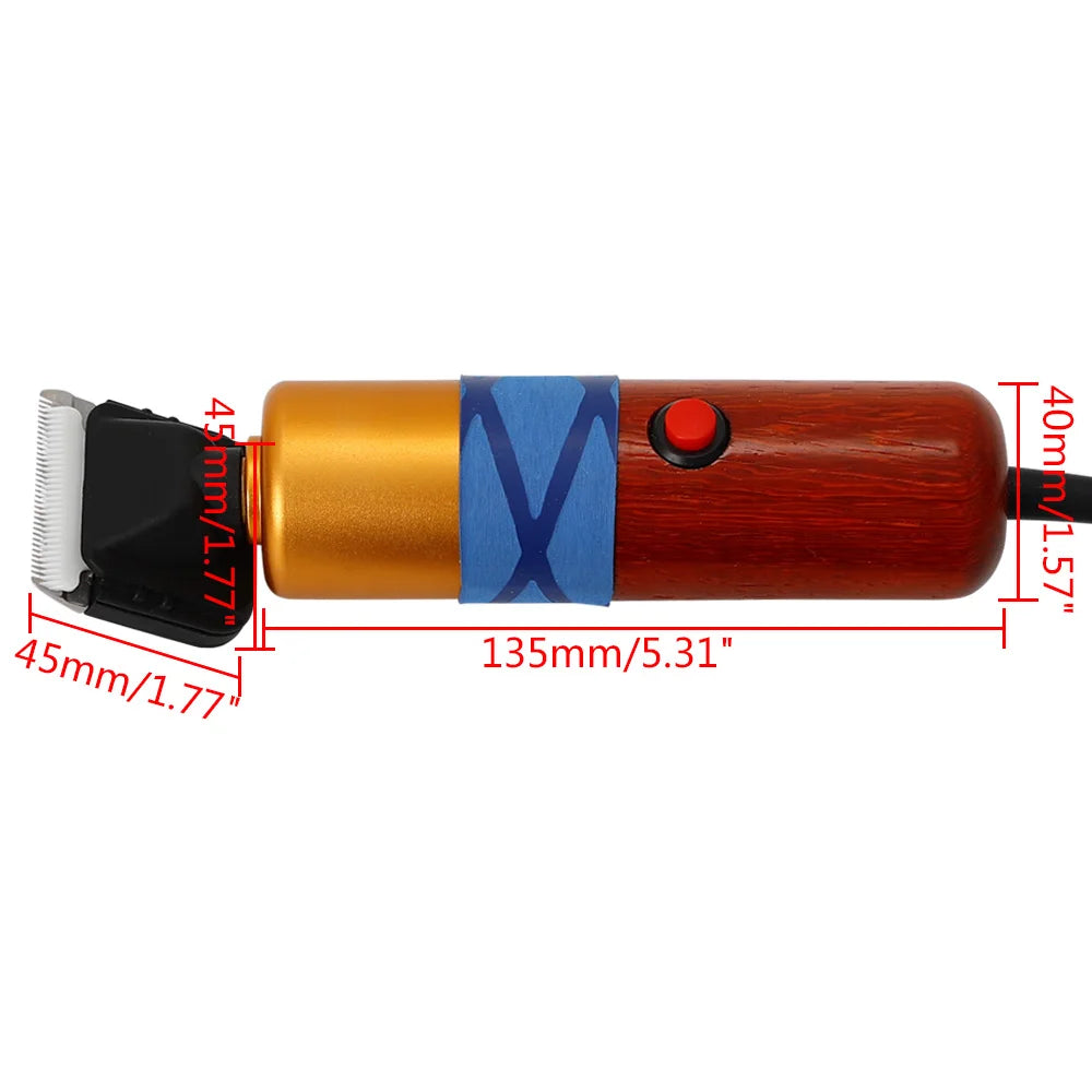 220V 36W Corded Electric Pet Clippers for Long-Haired Cats and Dogs with Nylon Steel Ceramic Blade and Speed Range 1000-6600rpm