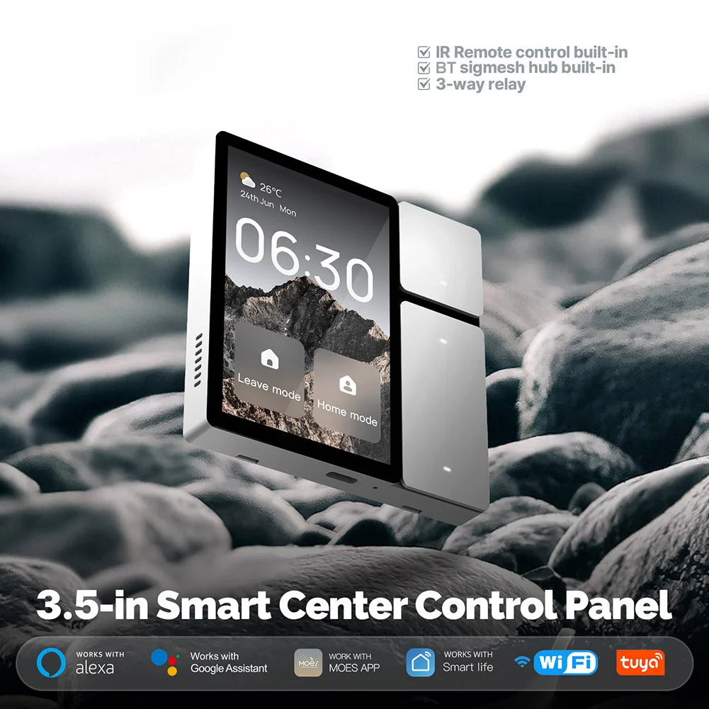 WiFi Tuya Smart Central Control 3.5 Inch Multi Functional Touch Screen Control Panel IR Remote Control