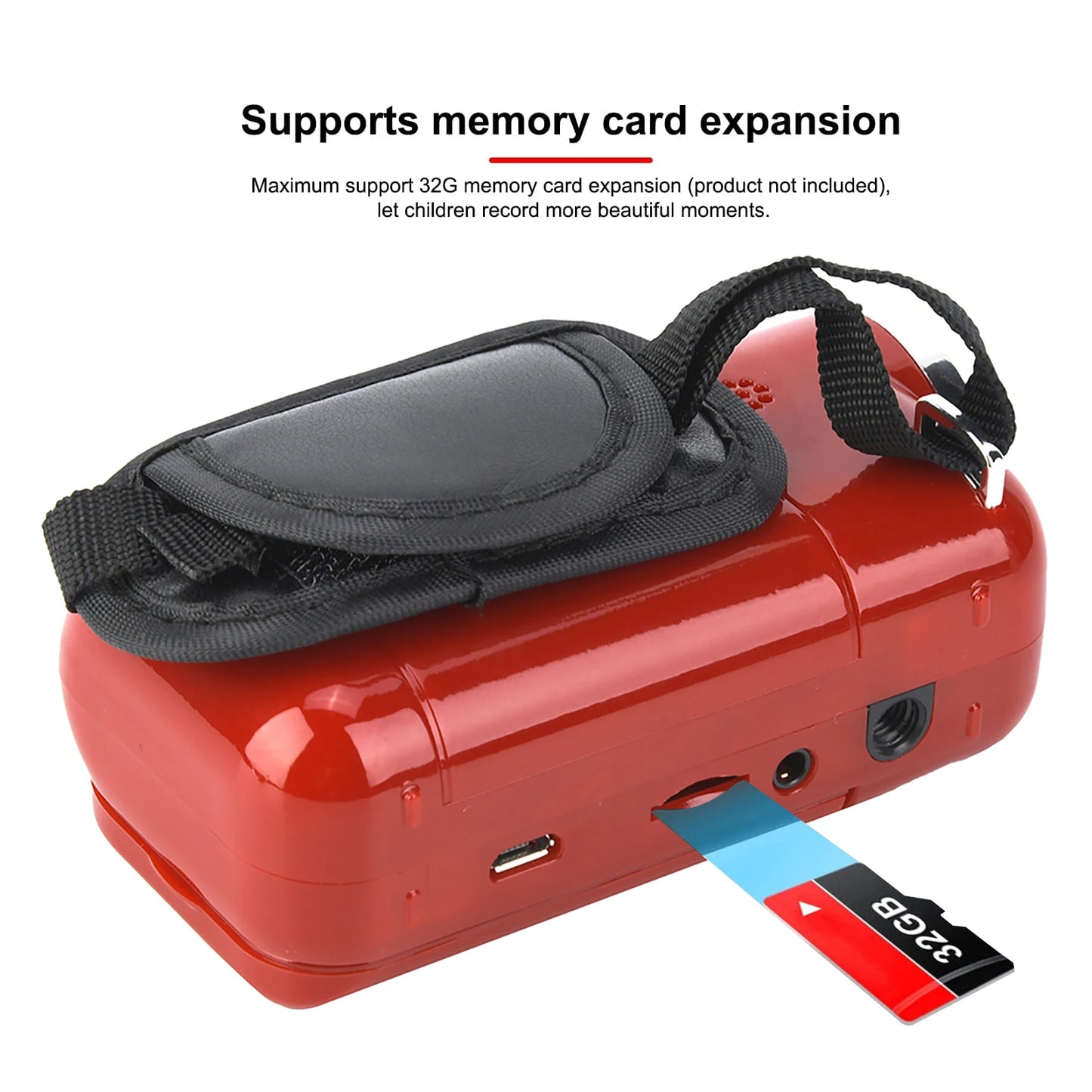 Portable Children Kids HD Digital Video Camera Camcorder with TFT LCD Screen Toy Red