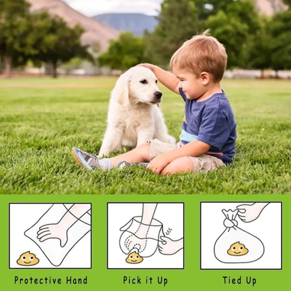300 Count Unscented Dog Poop Bags Rolls Sturdy Leak Proof Easy to Carry Mixed PET and Polyethylene