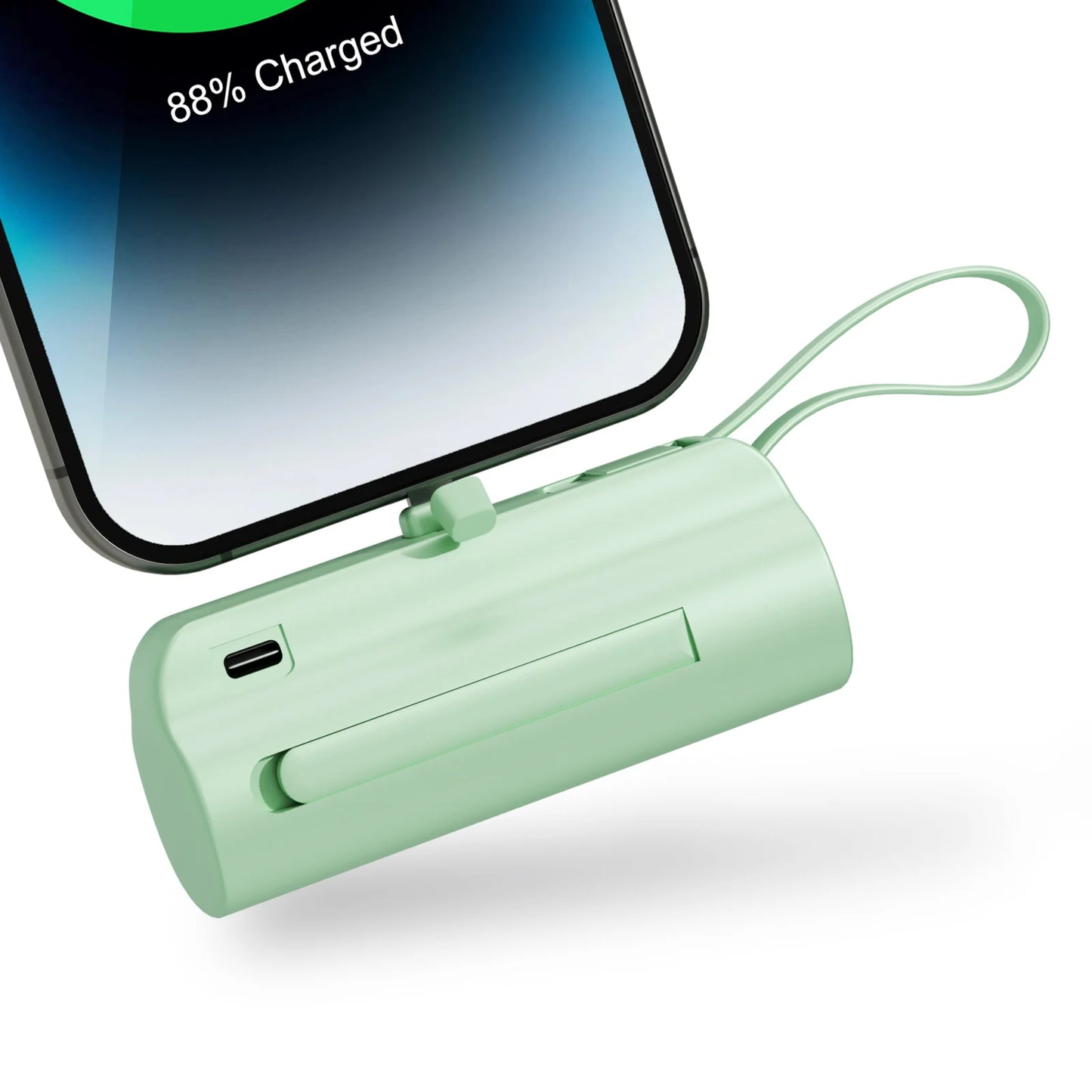Mini Power Bank Portable 4500mAh Power Phone Charger Capsule Dual USB-C Ports for iPhone 16 15 15 Plus 15 Pro 15 Pro Max Android