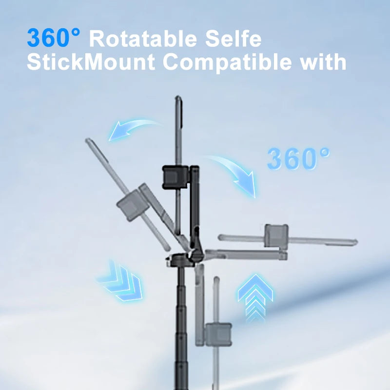 Mini Pocket Selfie Stick Tripod Stand with 360 Degree Rotation Phone Holder and Detachable Bluetooth Remote for Live Streaming