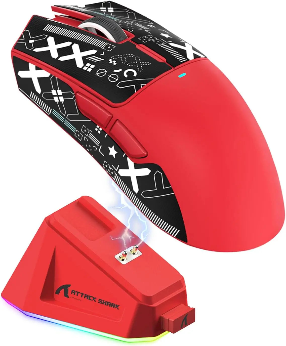 MAMBASNAKE x ATTACK SHARK X11 Gaming Mouse with Magnetic Charging Dock and PixArt PAW3311 Sensor