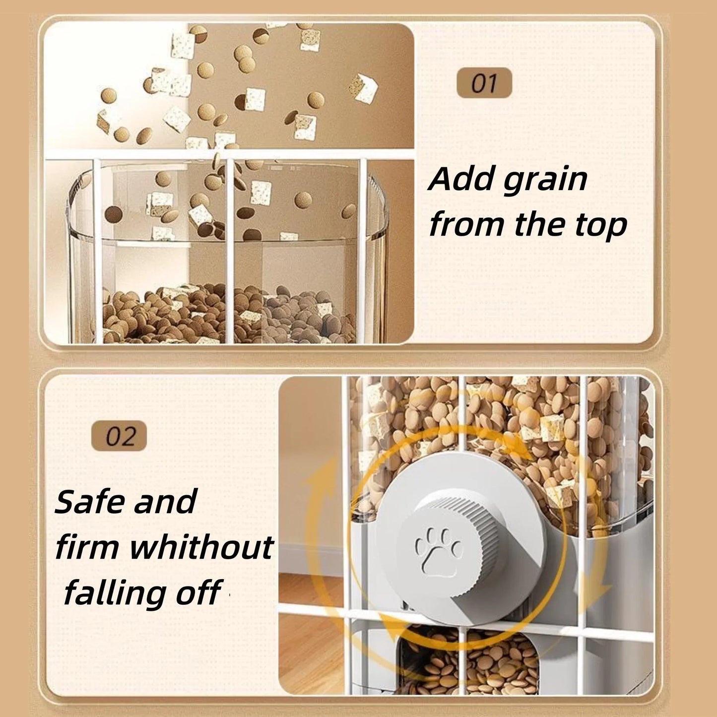 New Hanging Automatic Pet Food Feeder Water Dispenser Gravity Cat Auto Feeder Waterer Set Container Bowl for Cage Dog Feeding