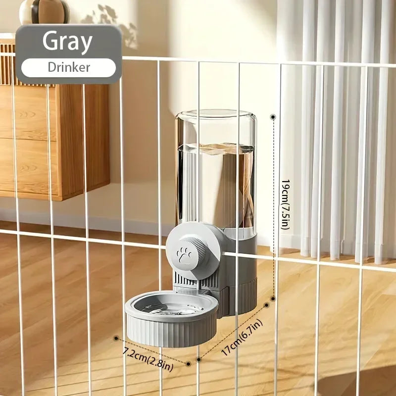 New Hanging Automatic Pet Food Feeder Water Dispenser Gravity Cat Auto Feeder Waterer Set Container Bowl for Cage Dog Feeding