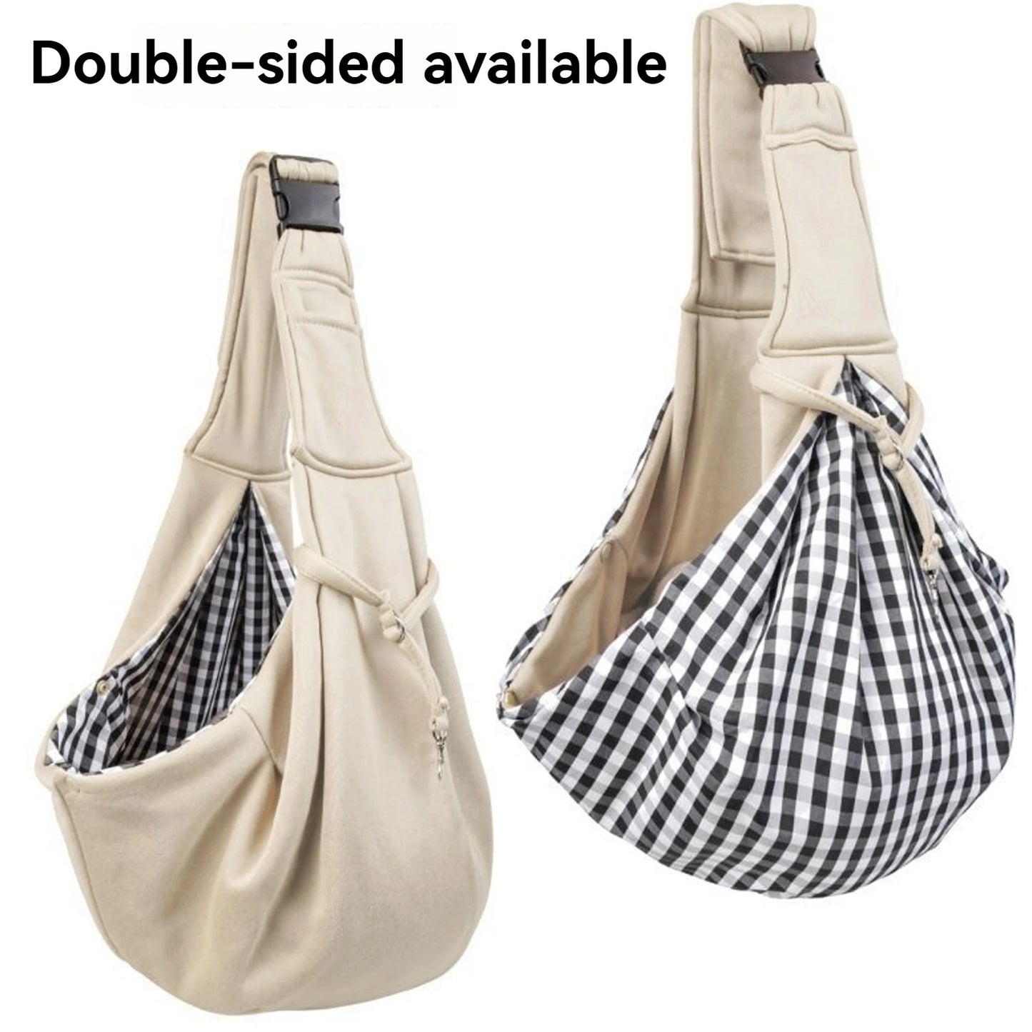 Small Pet Sling Holder Hands-Free Reversible Pet Carrier Bag Portable Dog And Cat Sling Holder
