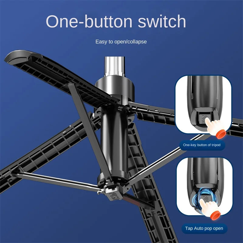 2025 New 1800mm Wireless Selfie Stick With Phone Holder Tripod For Smartphone Camera Stand And Bluetooth Shutter